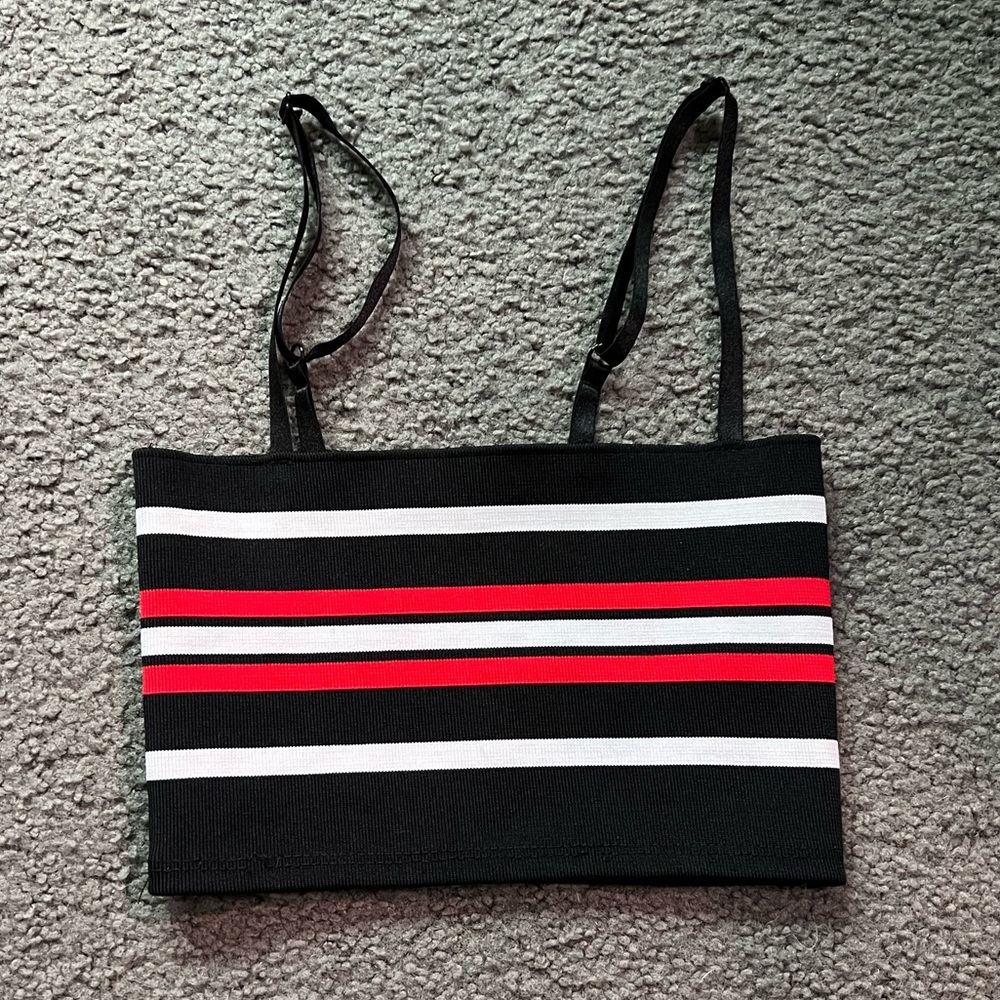 striped fashion nova crop top